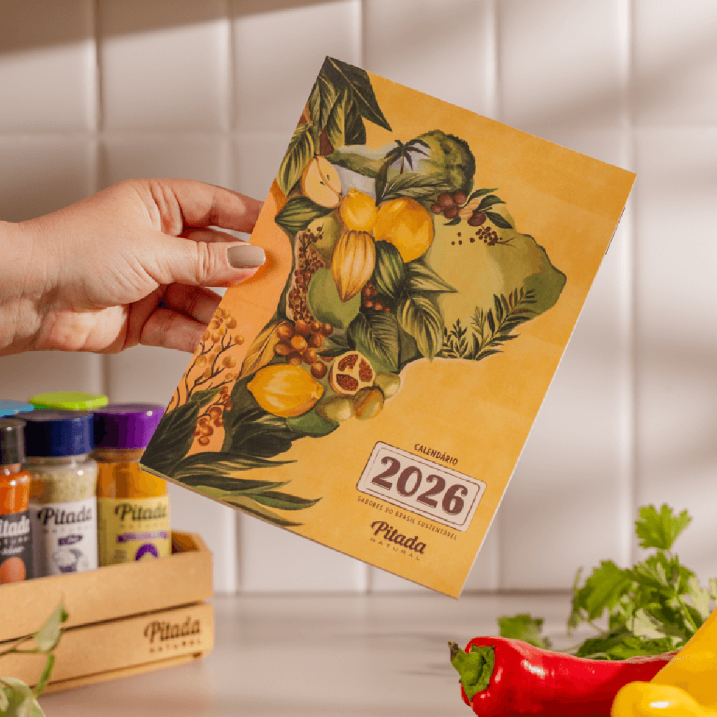 Calendário Pitada Natural na Geladeira